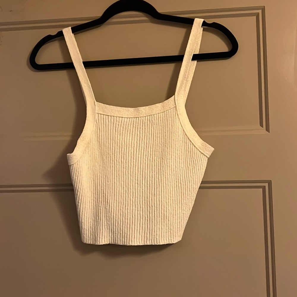 Cute sweater-like material crop tank from urban outfitters